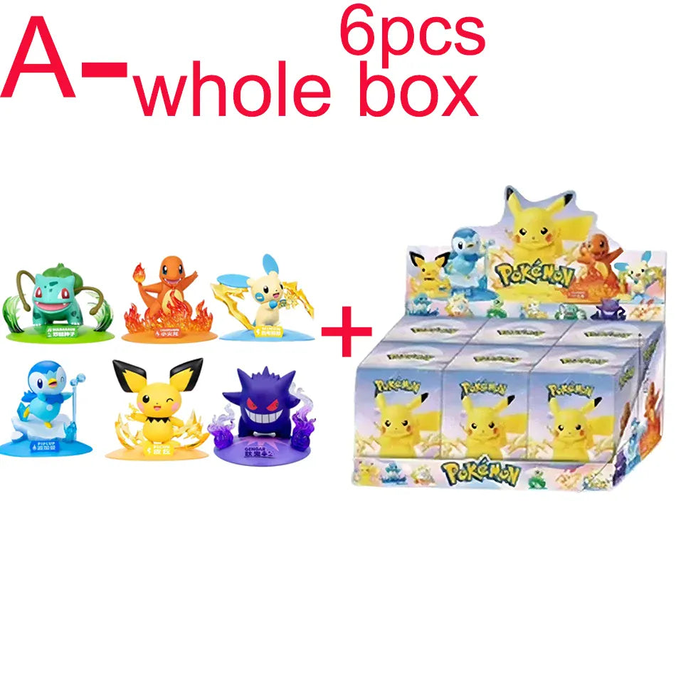 12 Pokémon Action Dolls Pikachu Blind Box Anime Models Desktop Decorations