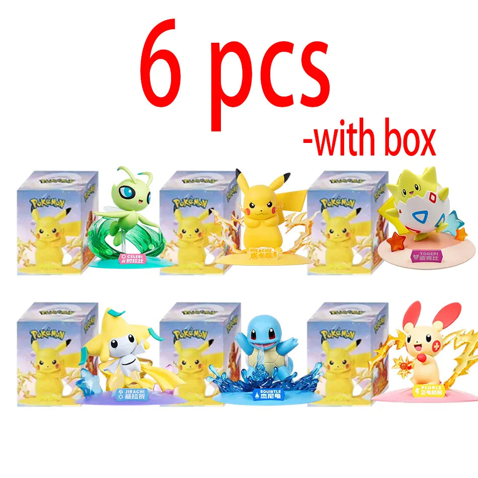 12 Pokémon Action Dolls Pikachu Blind Box Anime Models Desktop Decorations