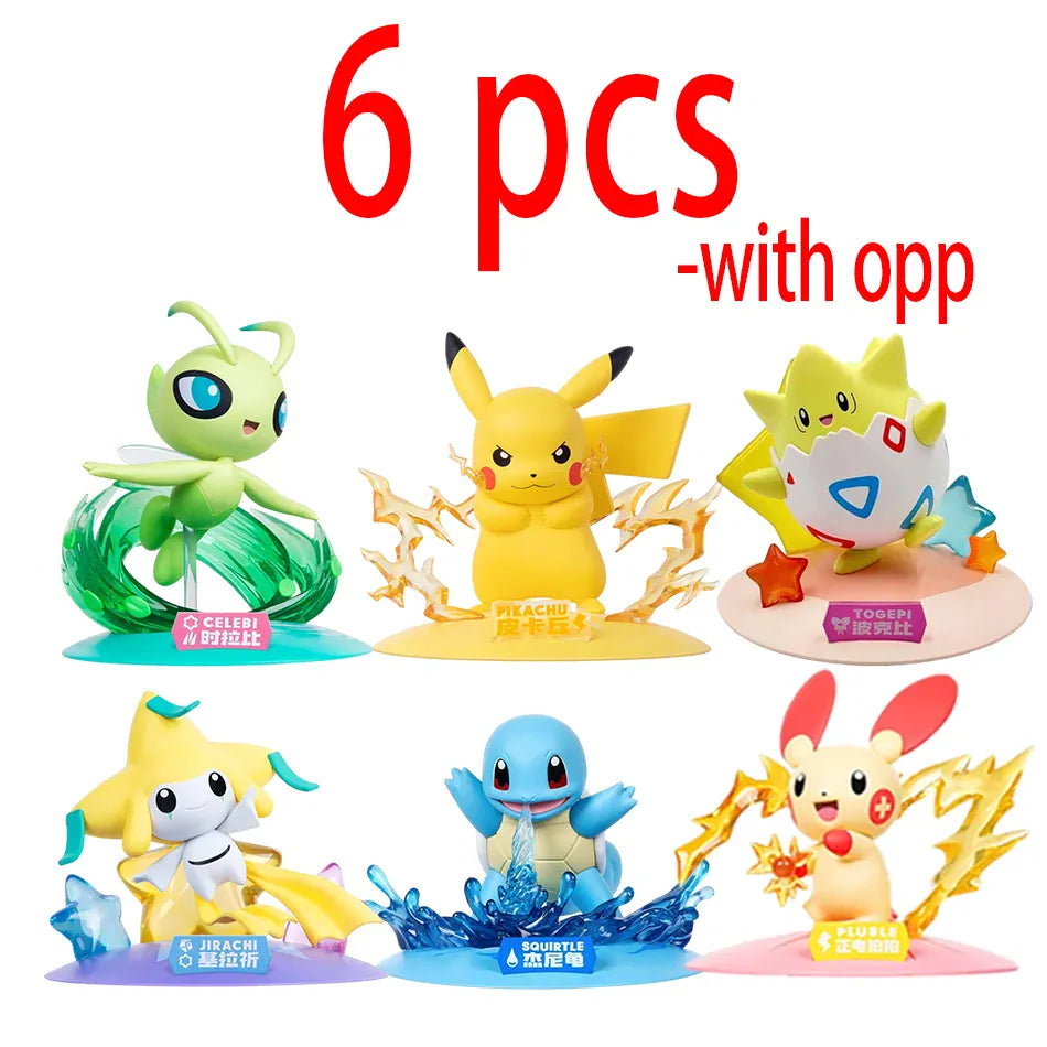 12 Pokémon Action Dolls Pikachu Blind Box Anime Models Desktop Decorations