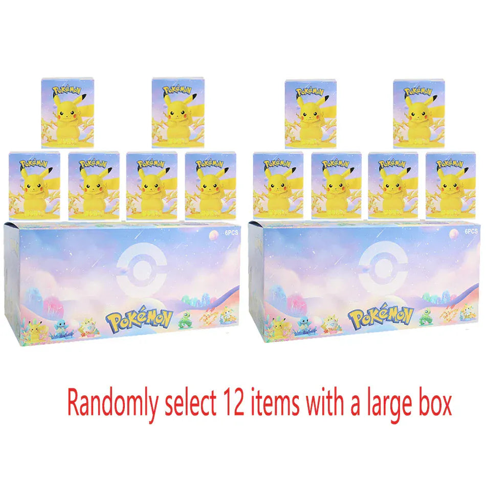 12 Pok é mon Action Dolls Pikachu Blind Box Anime Models Desktop Decorations Pok é mon Toys Children's Birthday Gifts