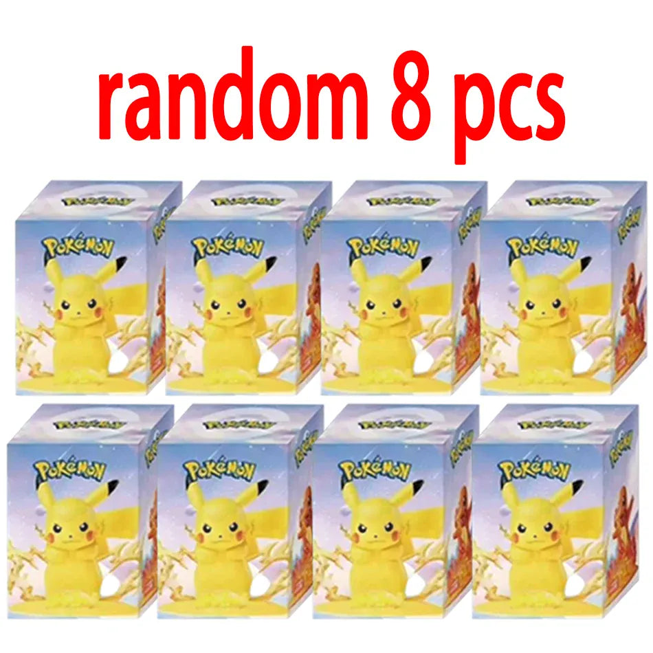 12 Pok é mon Action Dolls Pikachu Blind Box Anime Models Desktop Decorations Pok é mon Toys Children's Birthday Gifts