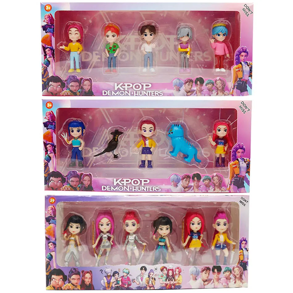 2026NEW Kpop Devil Hunter Rumi Zoe Mira anime polyvinyl chloride character collection desktop trinkets Childrens New Year gift