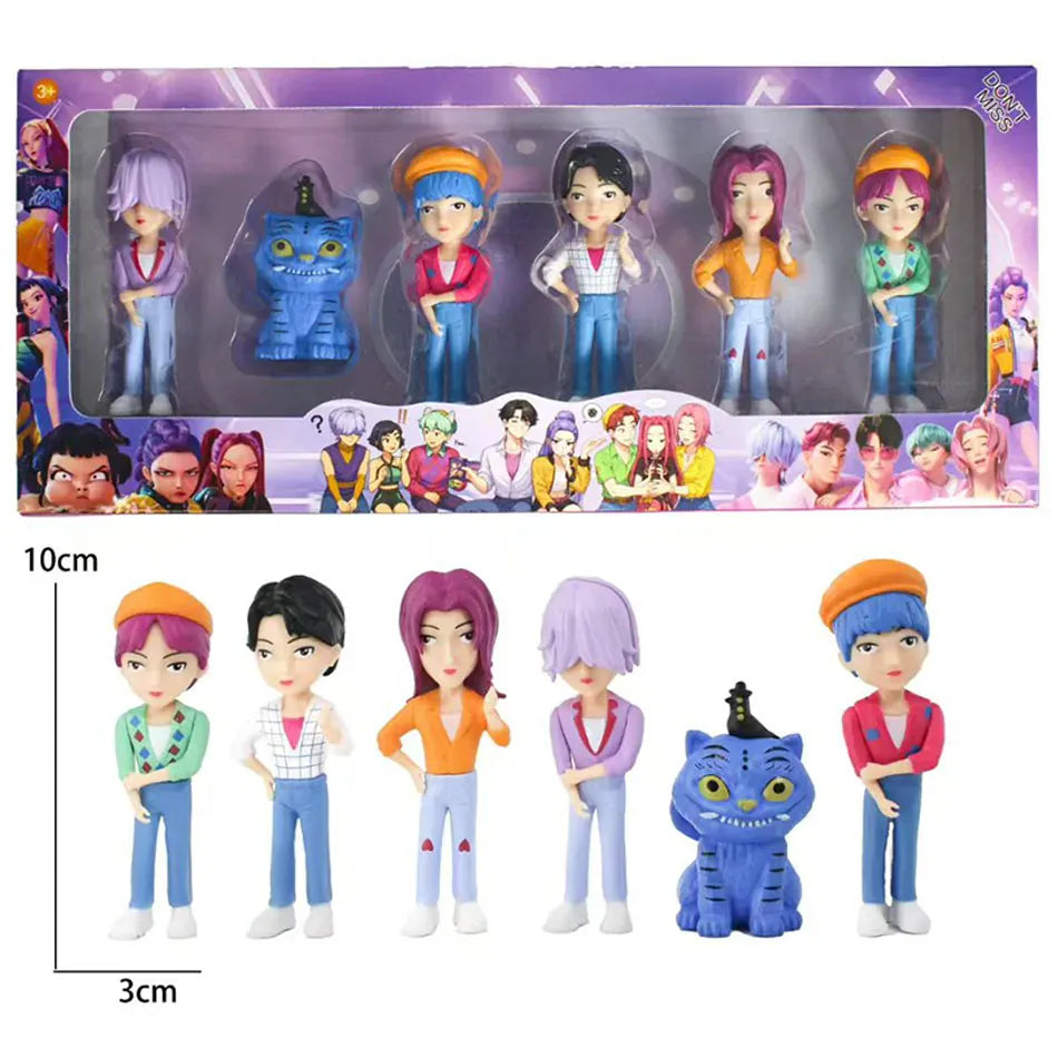 2026NEW Kpop Devil Hunter Rumi Zoe Mira anime polyvinyl chloride character collection desktop trinkets Childrens New Year gift