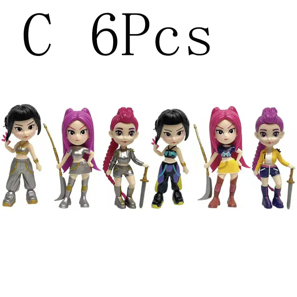 2026NEW Kpop Devil Hunter Rumi Zoe Mira anime polyvinyl chloride character collection desktop trinkets Childrens New Year gift