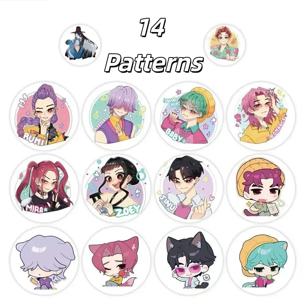 500 pcs KPop Demon Hunters Stickers Derpy Tiger Decals For Phone Laptop Suitcase Notebook Skateboard Waterproof Stickers,kawaii