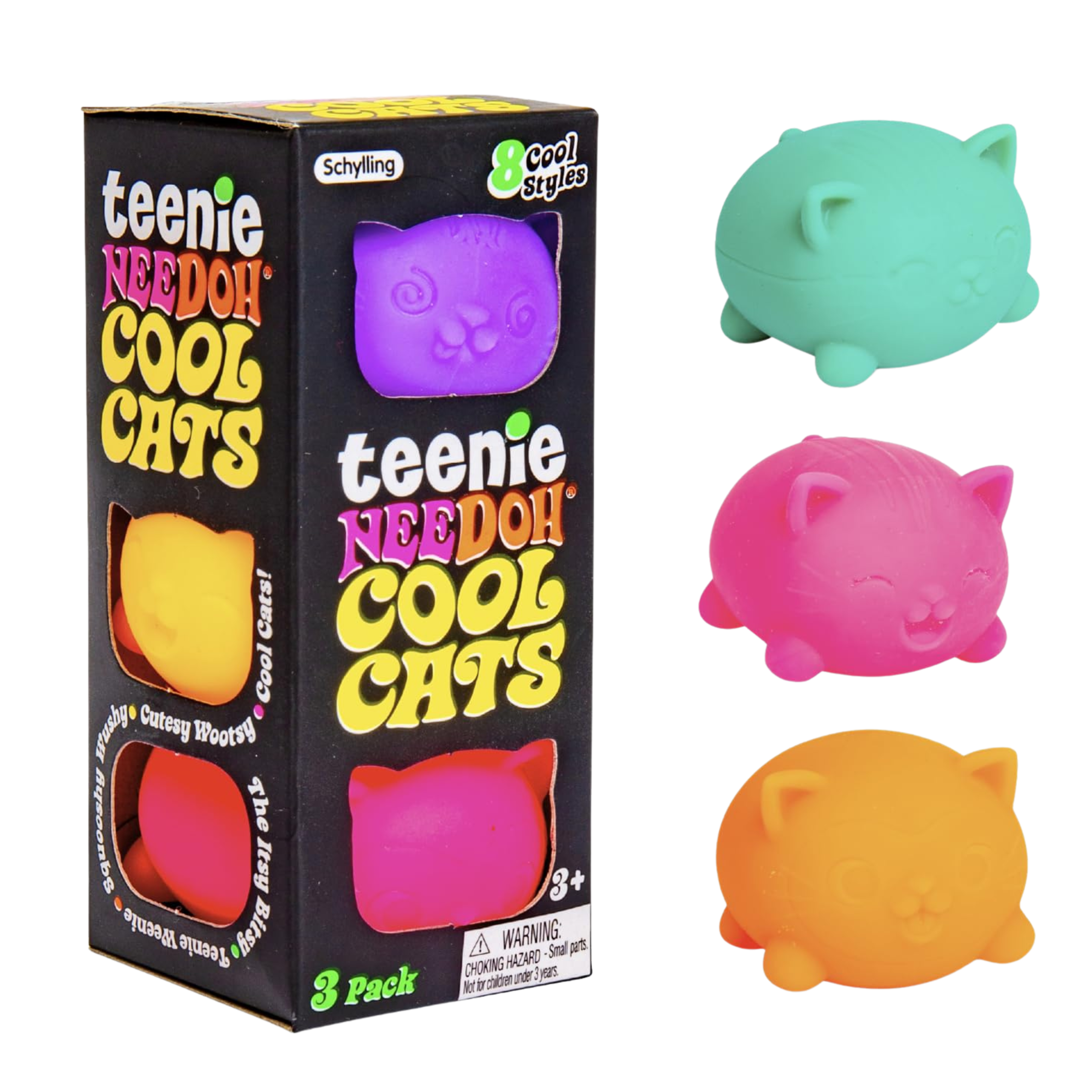 NeeDoh | Teenie Cool Cats | 3 Pack