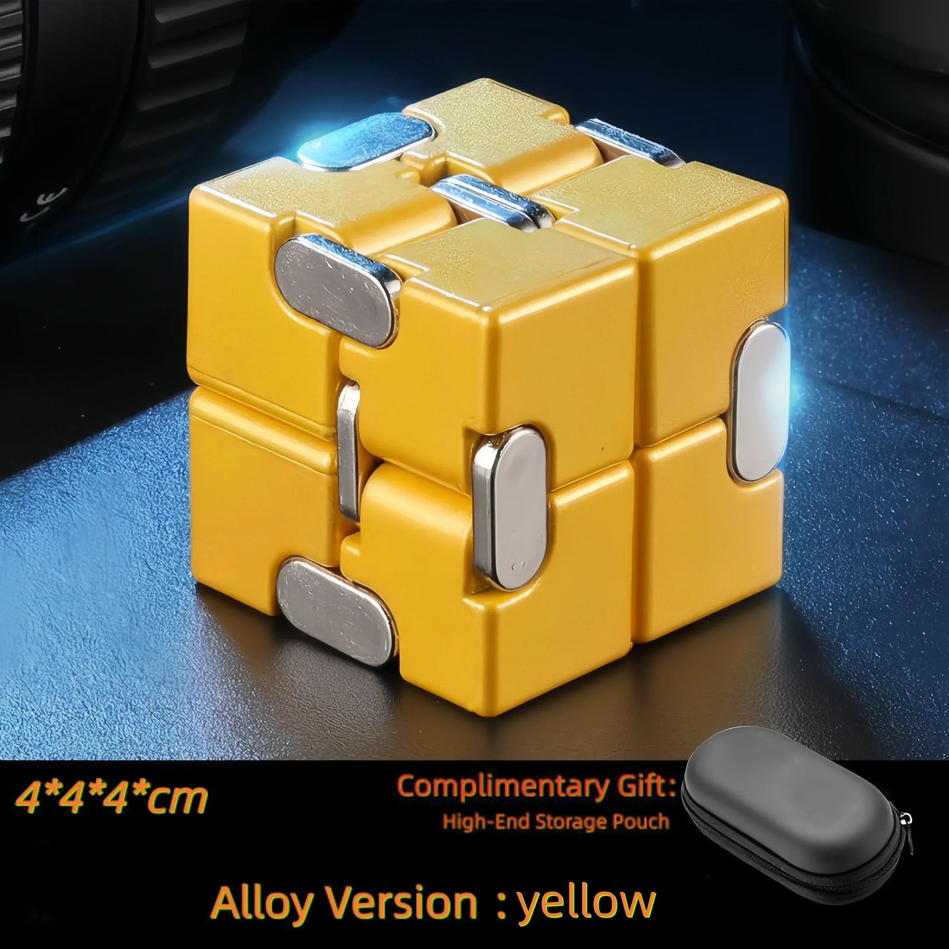 Alloy Infinity Cube Fidget Toy Ultra-Durable Sensory Stress Reliever for Adults & Kids Anxiety Relief Gift