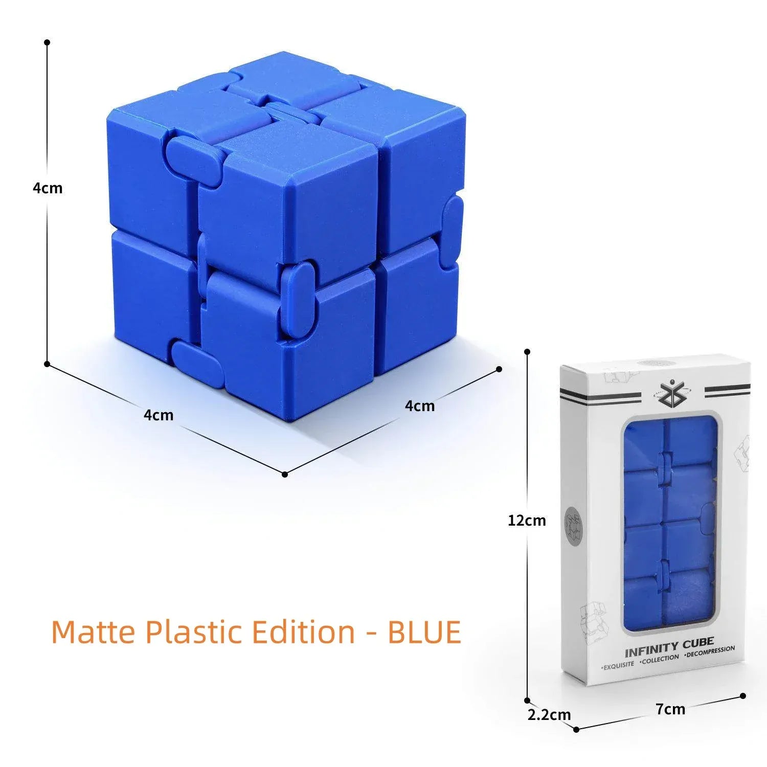 Alloy Infinity Cube Fidget Toy Ultra-Durable Sensory Stress Reliever for Adults & Kids Anxiety Relief Gift