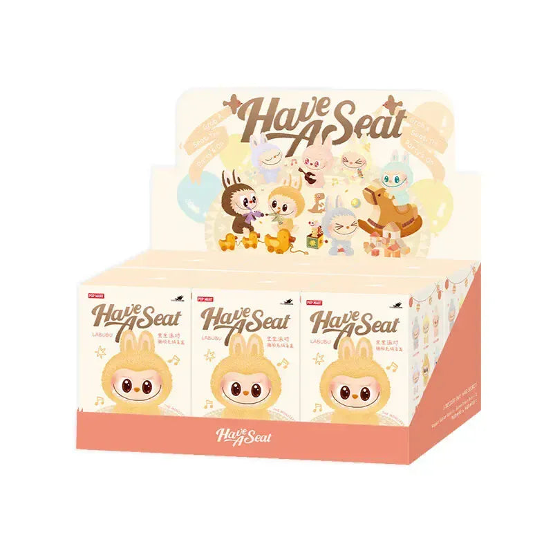 Authentic Pop Mart THE MONSTERS LABUBU Sitting Party Blind Box Figurine Pendant