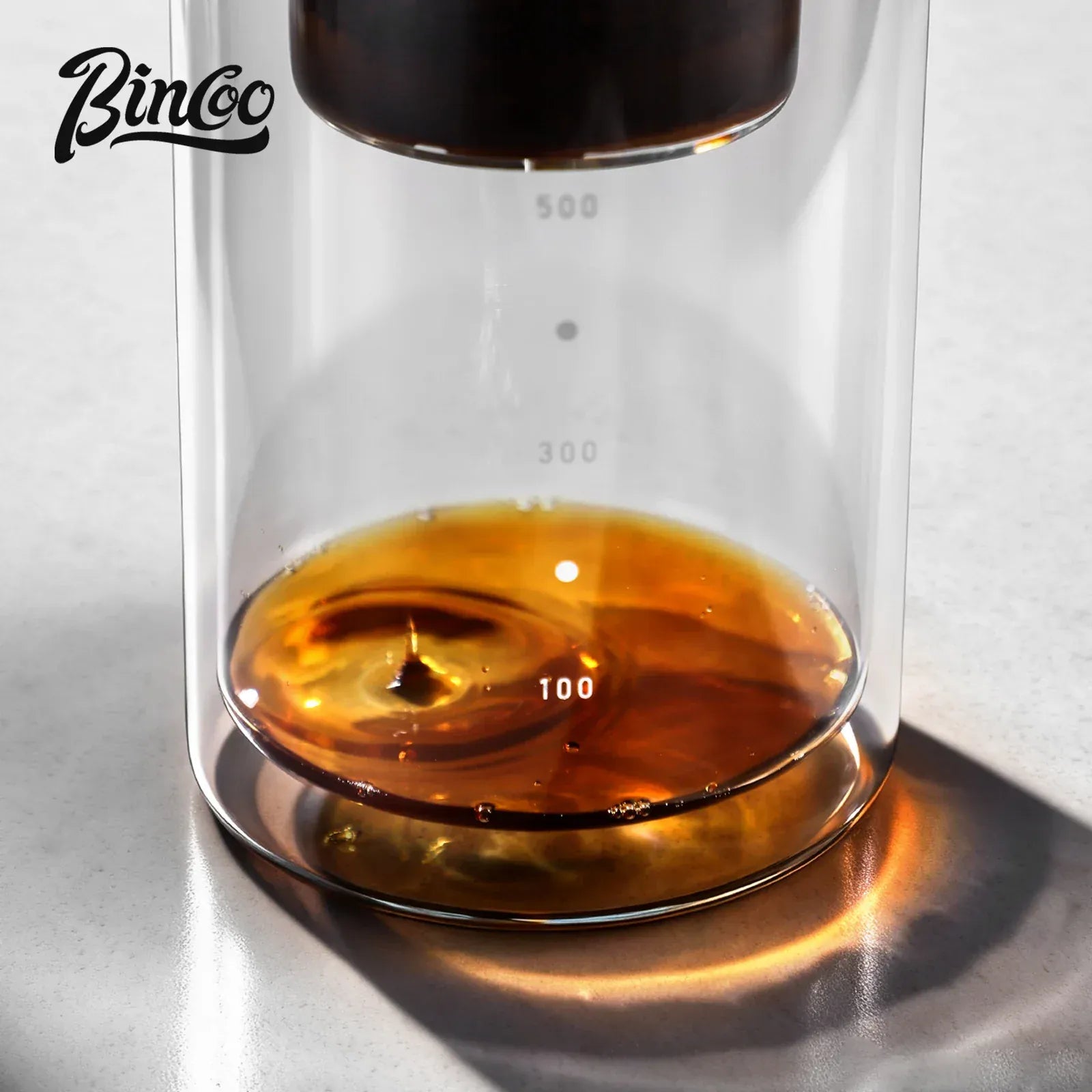 Bincoo Cold Drip Coffee Maker Double Layer Glass Design Large Capacity Use Drip Filtration System with Precision Flow Control