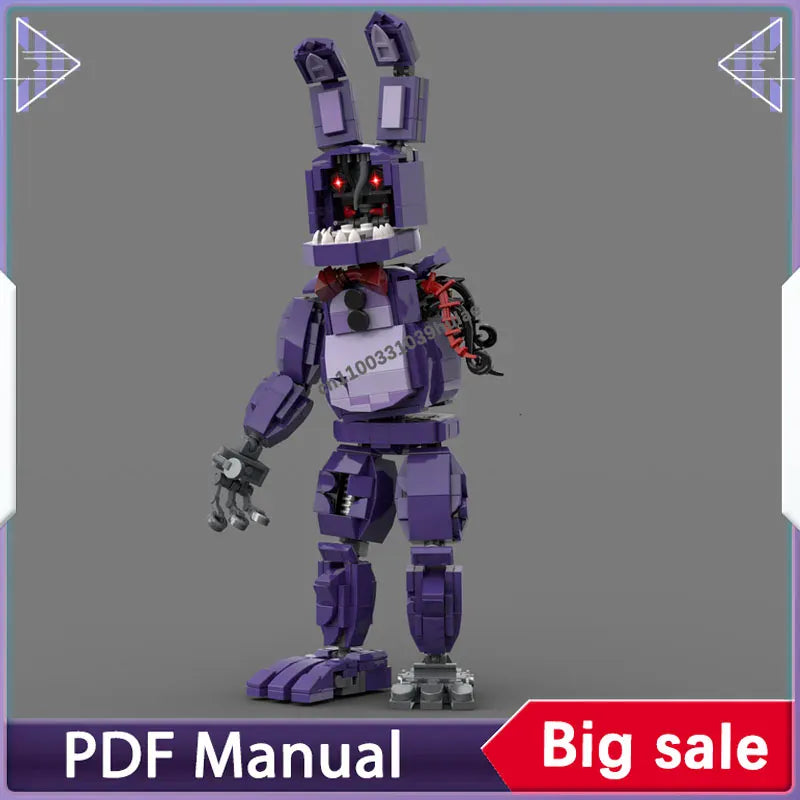 Building blocks set Withered Bonnie figurines accessory decoration adults bricks Decoration Christmas gift