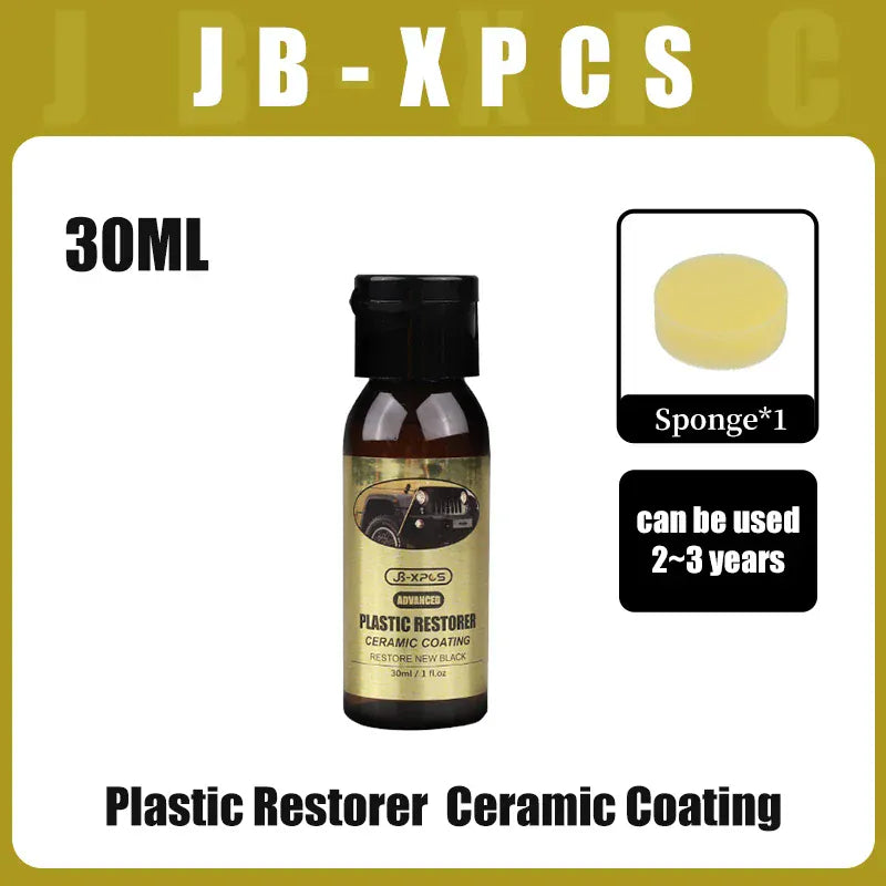 Car Plastic Restorer Ceramic Coating 2-3 Years Long-Lasting Protect Repair Whitening Black Shine Plastic Trim & Rubber Care