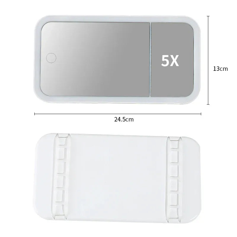 Car Vanity Makeup Mirror with Lights, Dimmable Touch Control LED