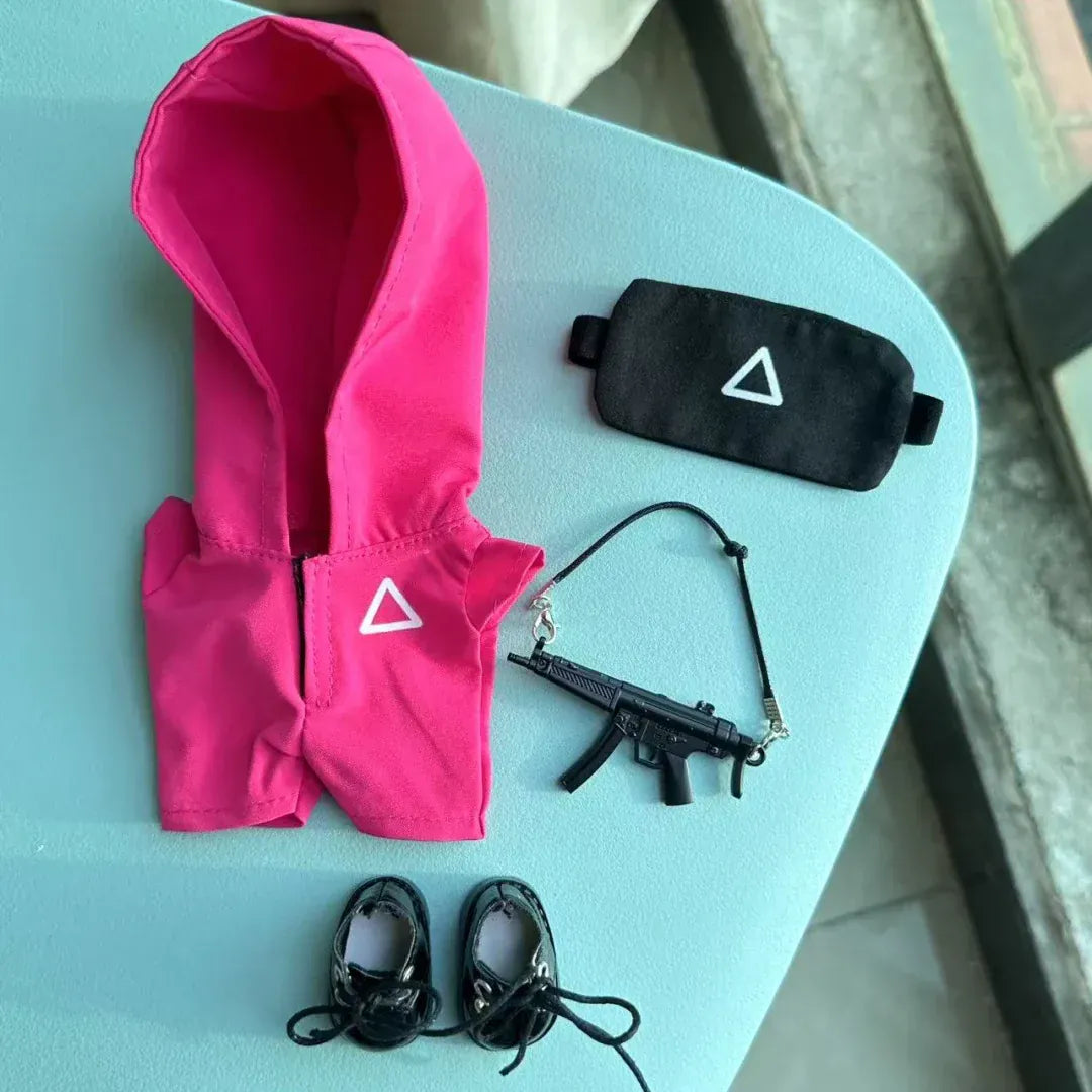 Clothing For Labubu 3.0 Funny Seafood Game Serie Doll Clothes Casual Outfits Accessories Participants Organizer Commando Mp5