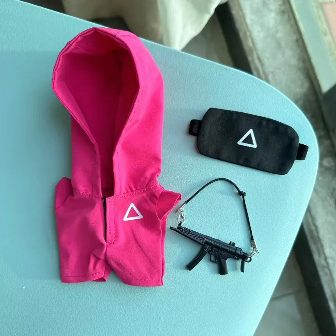 Clothing For Labubu 3.0 Funny Seafood Game Serie Doll Clothes Casual Outfits Accessories Participants Organizer Commando Mp5