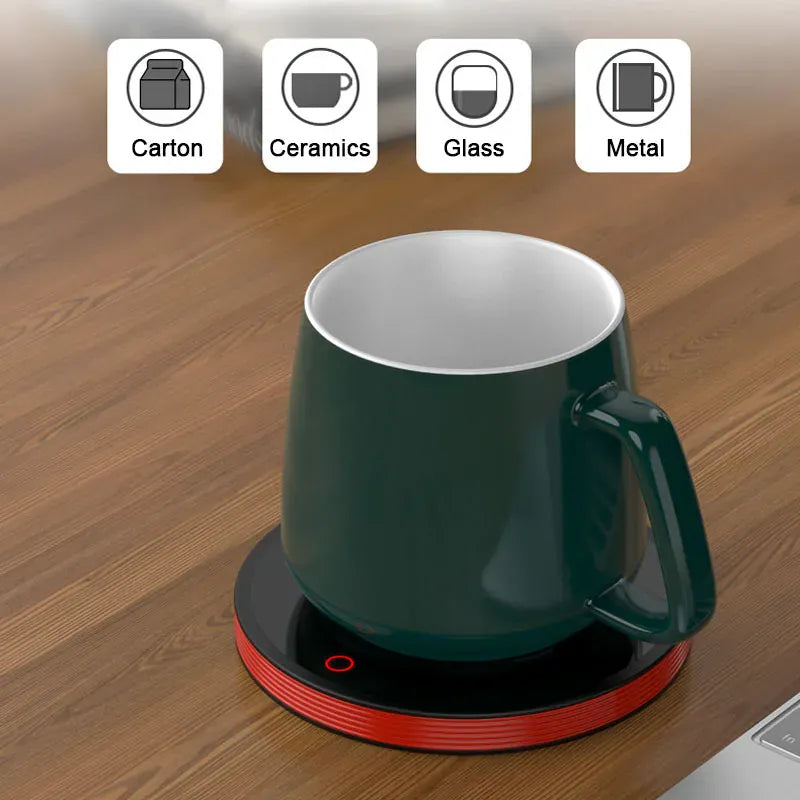 Coffee Mug Cup Warmer Electric Smart Coaster for Home or Office with 2 Temperatures Settings