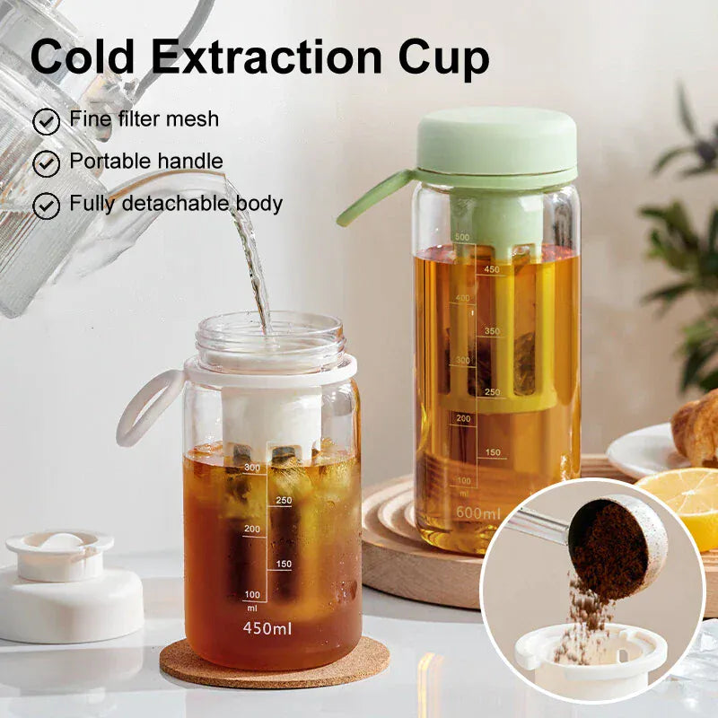 Cold Brew Coffee Pot High-capacity Espresso Filter Bottle Cold Brewing Pot Portable Iced Brew Coffee Maker Juice Coffe Kettle
