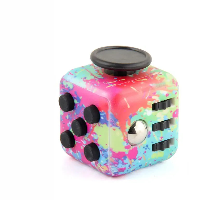 Compact Fidget Cube - Multi-Sensory Stress Relief Toy for Anxiety, ADHD & Focus