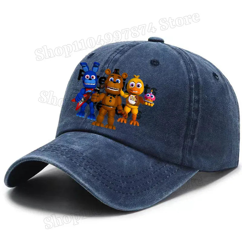 Five Nights At Freddys Baseball Cap Men Fnafs Anime Retro Sun Hat Boy Outdoor Sports Sunbonnet Adult Spring Autumn Headgear Gift