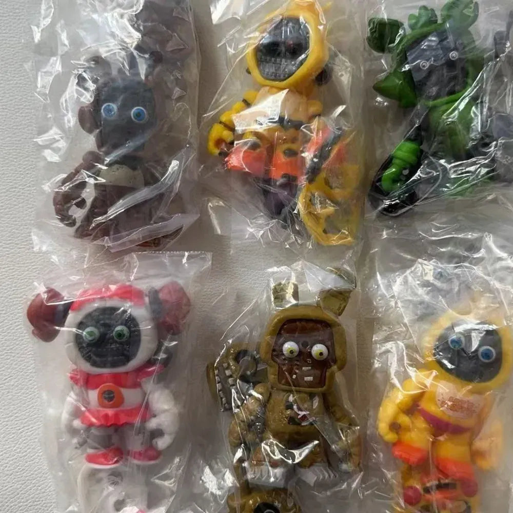 FNAF Panic Game Midnight Toy Bear Foxy Chica Fazbear Bonnie Change Masks Action Figurine Anime1 PCS Randomly Sent