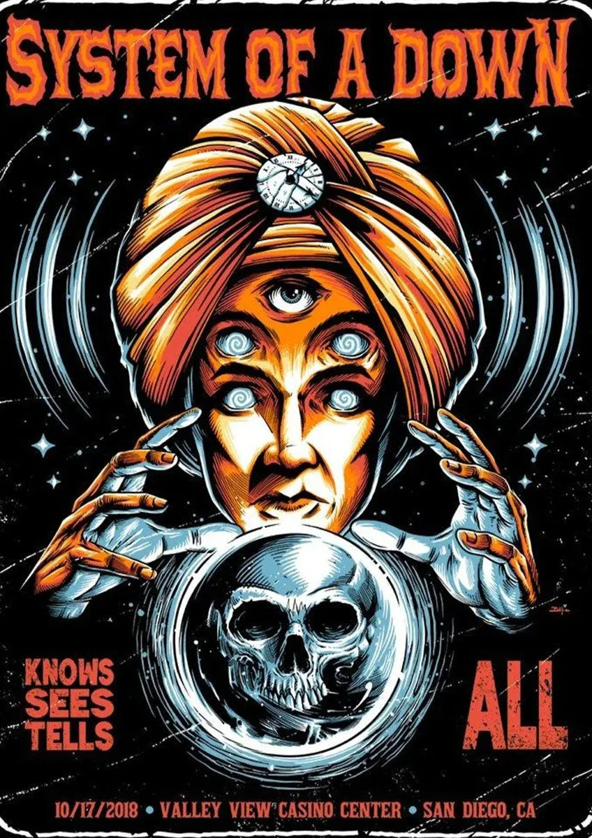 Heavy Metal Band System of A Down Posters Music Album Canvas Painting Wall Art Club Living Room Bedroom Home Office Decor Gift