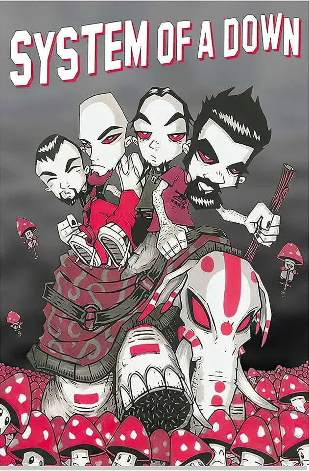 Heavy Metal Band System of A Down Posters Music Album Canvas Painting Wall Art Club Living Room Bedroom Home Office Decor Gift