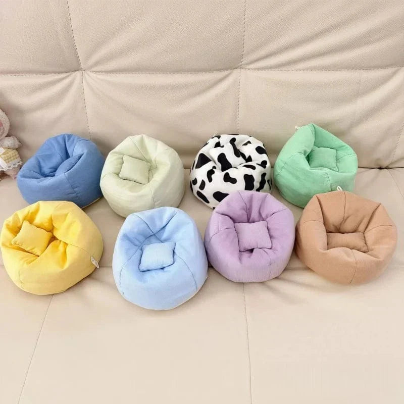 Labubu Doll Sofa for V1 V2 V3 17cm Plush Doll Seat DIY Clothing Accessories Cute Mini Sofa Bed Children's Toy Birthday Gift