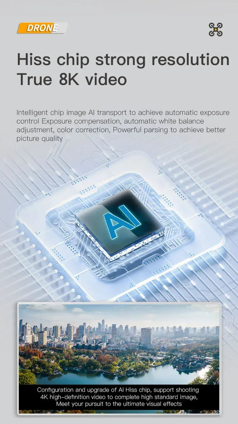 Lenovo P15 Drone Professional 8K 5G GPS Dual Camera Obstacle Avoidance Optical Flow Positioning RC For Adult and Child Toys