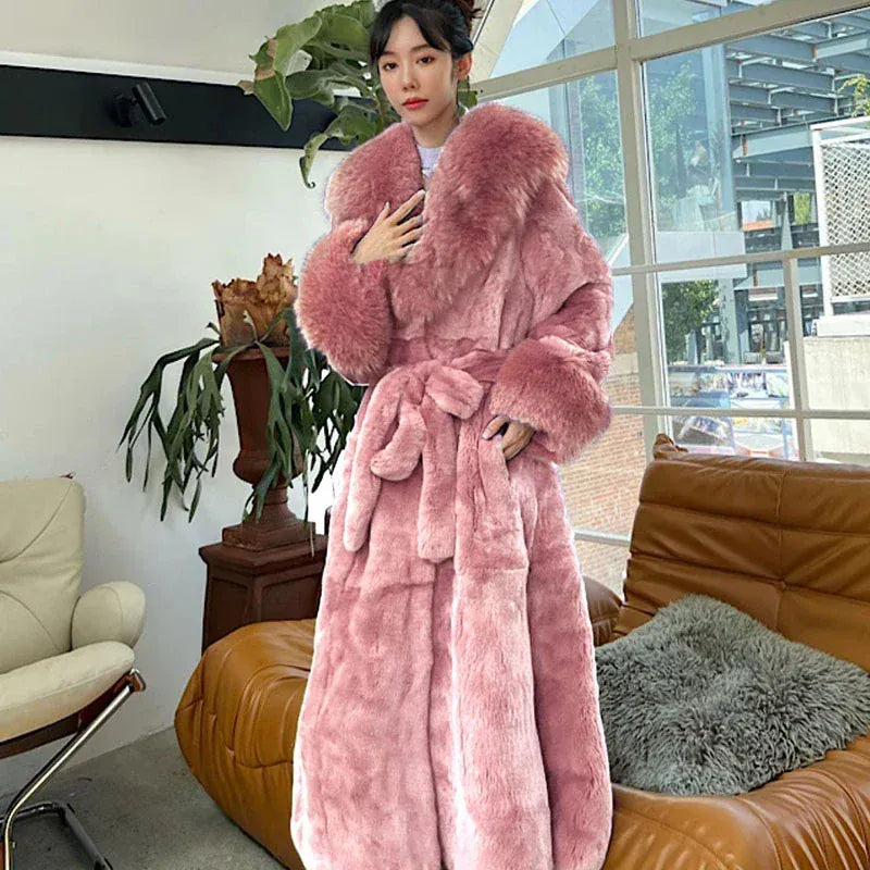 Long Mink Coats Women Fur Coats Winter Outwear Faux Fur Jacket Female Long Sleeve Ladies Casual Oversize Fur Coat Parkas