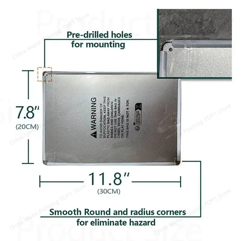 Metal Wall Art Decor, Waterproof 2D Flat Poster, Durable Housewarming Birthday Gift for Home