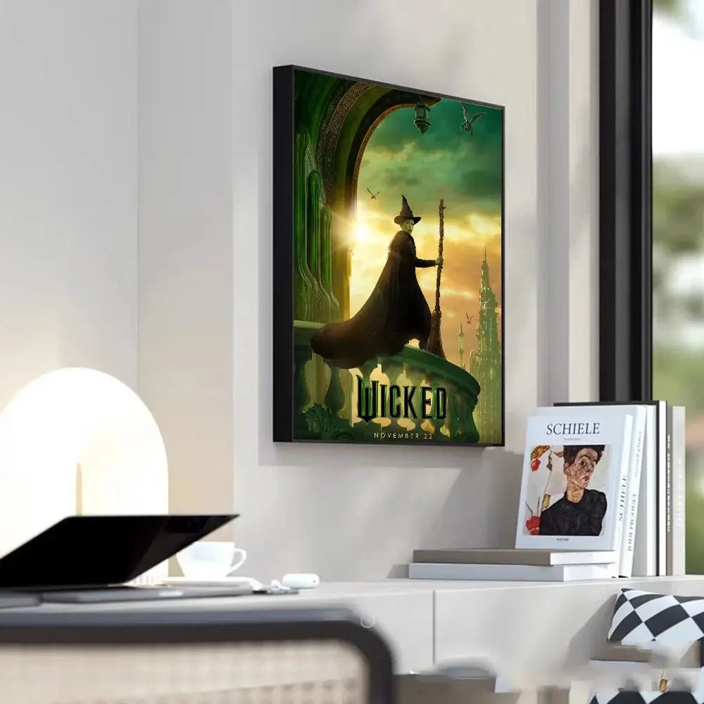 Movie Wicked 2025 Poster Poster HD art sticky wall waterproof home living room bedroom bar aesthetic decoration