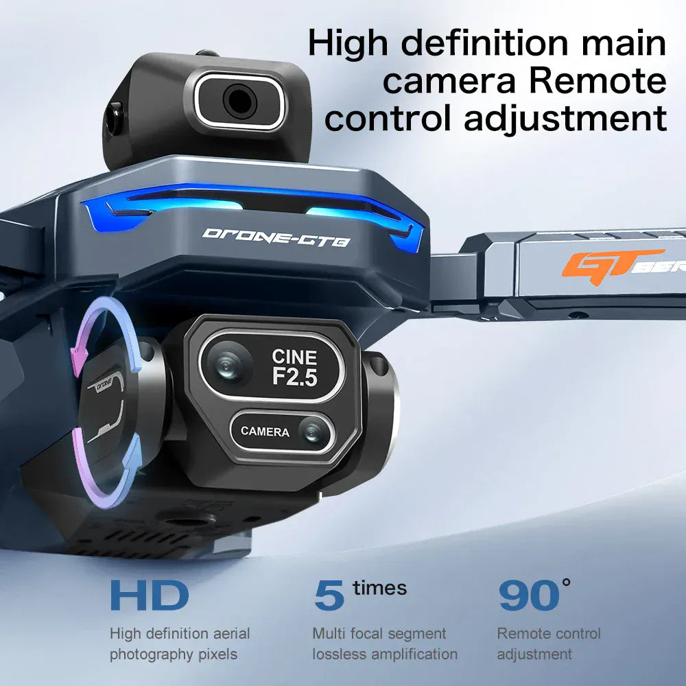 New GT8 Drone 8K Professional HD Dual Cameras Screen Remote 5G WIFI Brushless Motor Obstacle Avoidance Foldable Quadcopter Toys
