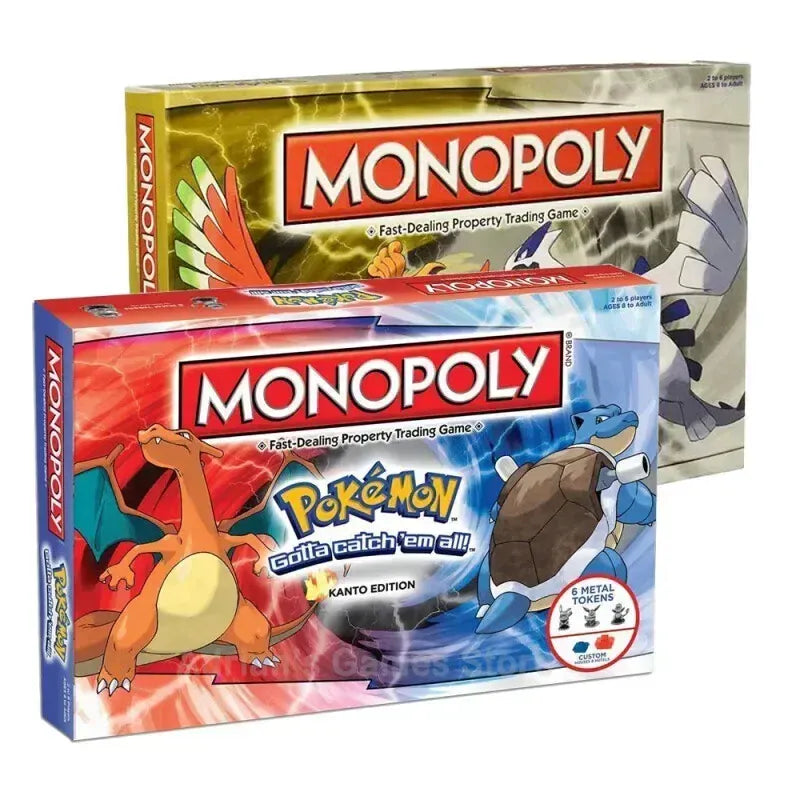 Pokémon Pikachu Monopoly - English Board Game for 2-6 Players