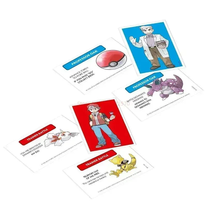 Pokémon Pikachu Monopoly - English Board Game for 2-6 Players