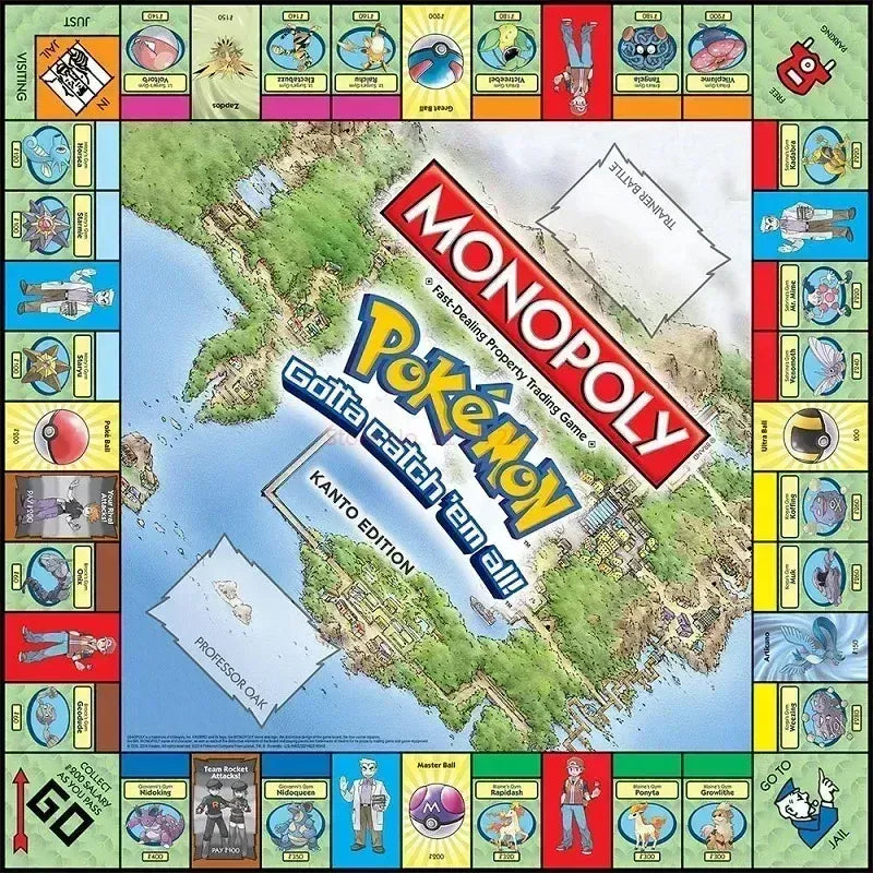 Pokémon Pikachu Monopoly - English Board Game for 2-6 Players