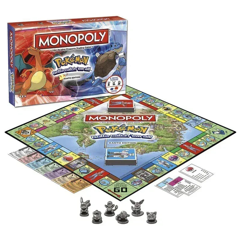 Pokémon Pikachu Monopoly - English Board Game for 2-6 Players