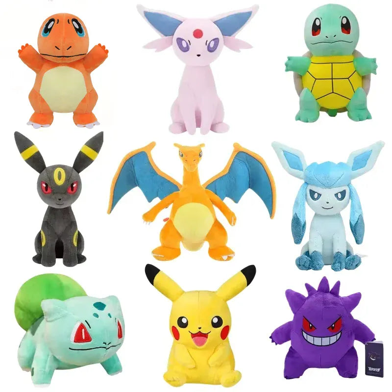 Pokémon Plush Toys - Pikachu, Charizard, Eevee & More (20-30cm)