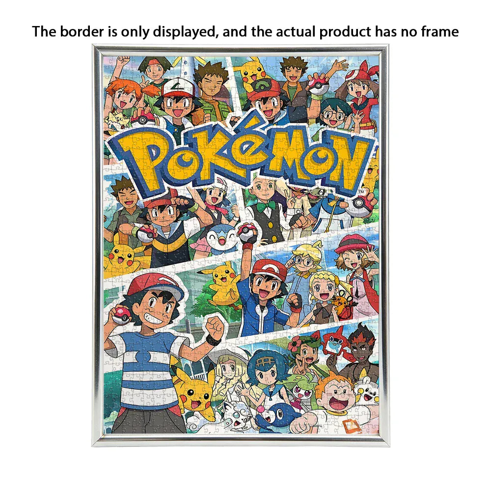 Pokemon family Theme Wooden Puzzle Game - Educational Toy in Various Piece Counts 108/200/300/500/1000 Piece Options Available