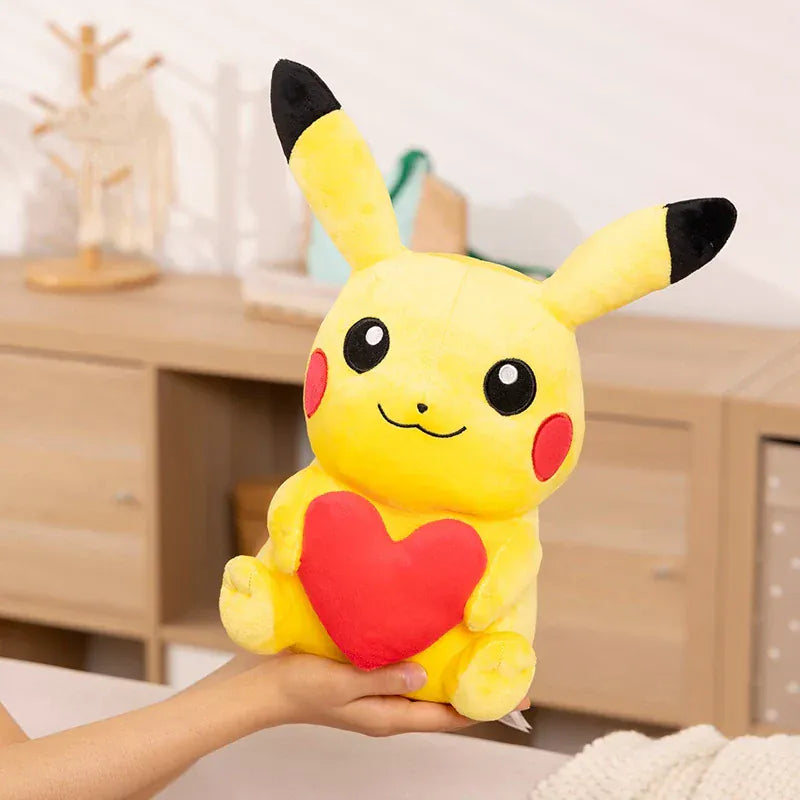 Pokemon Heart Pikachu Plushies Cartoon Anime Stuffed Kawaii Ornament Comfortable Soft Doll Children Toy Gift