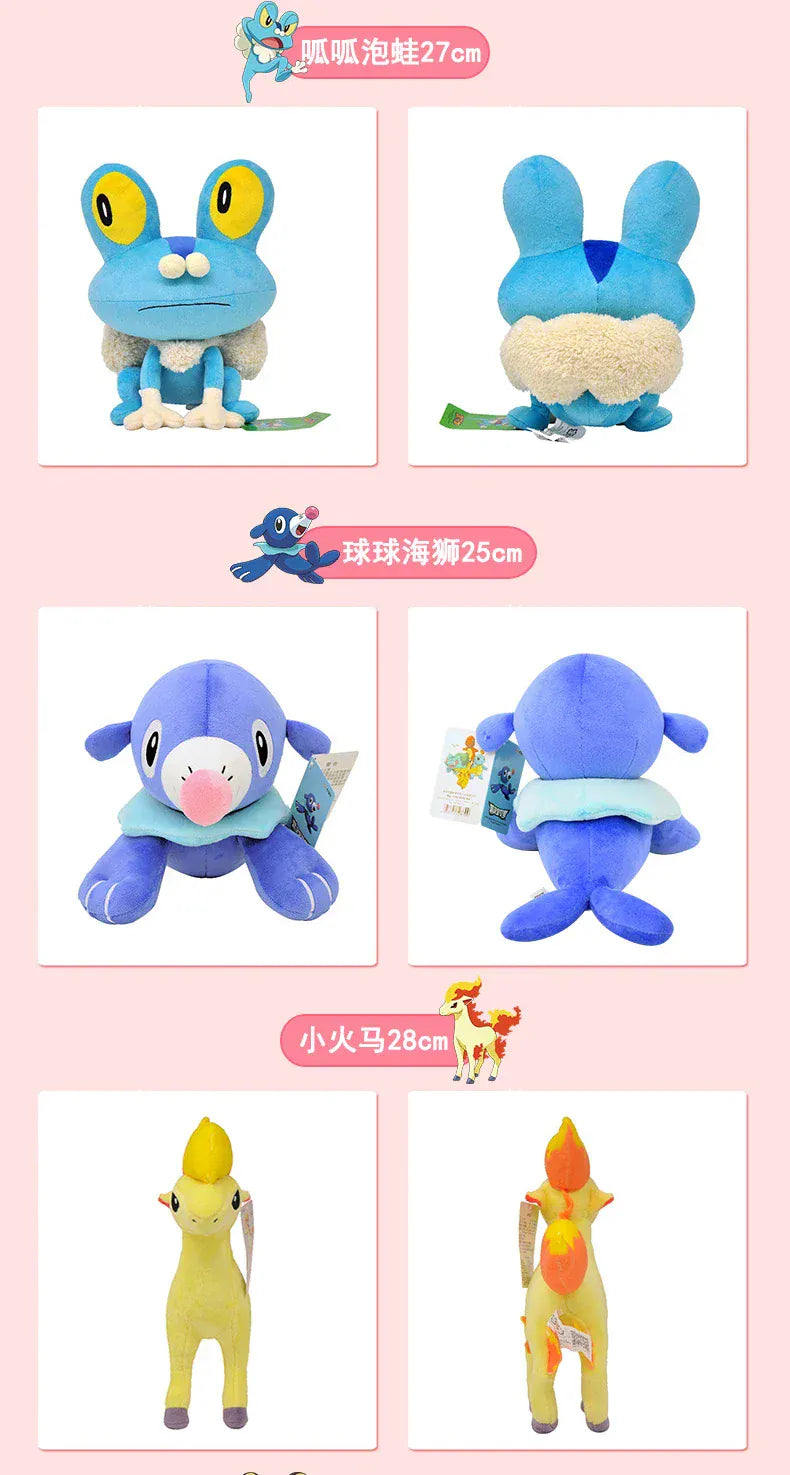 POKEMON Original Plush Toy Gengar Pikachu Charizard Genuine Plush Doll Soft Kawaii Cute Cartoon Piplup Toys for Kids Gift