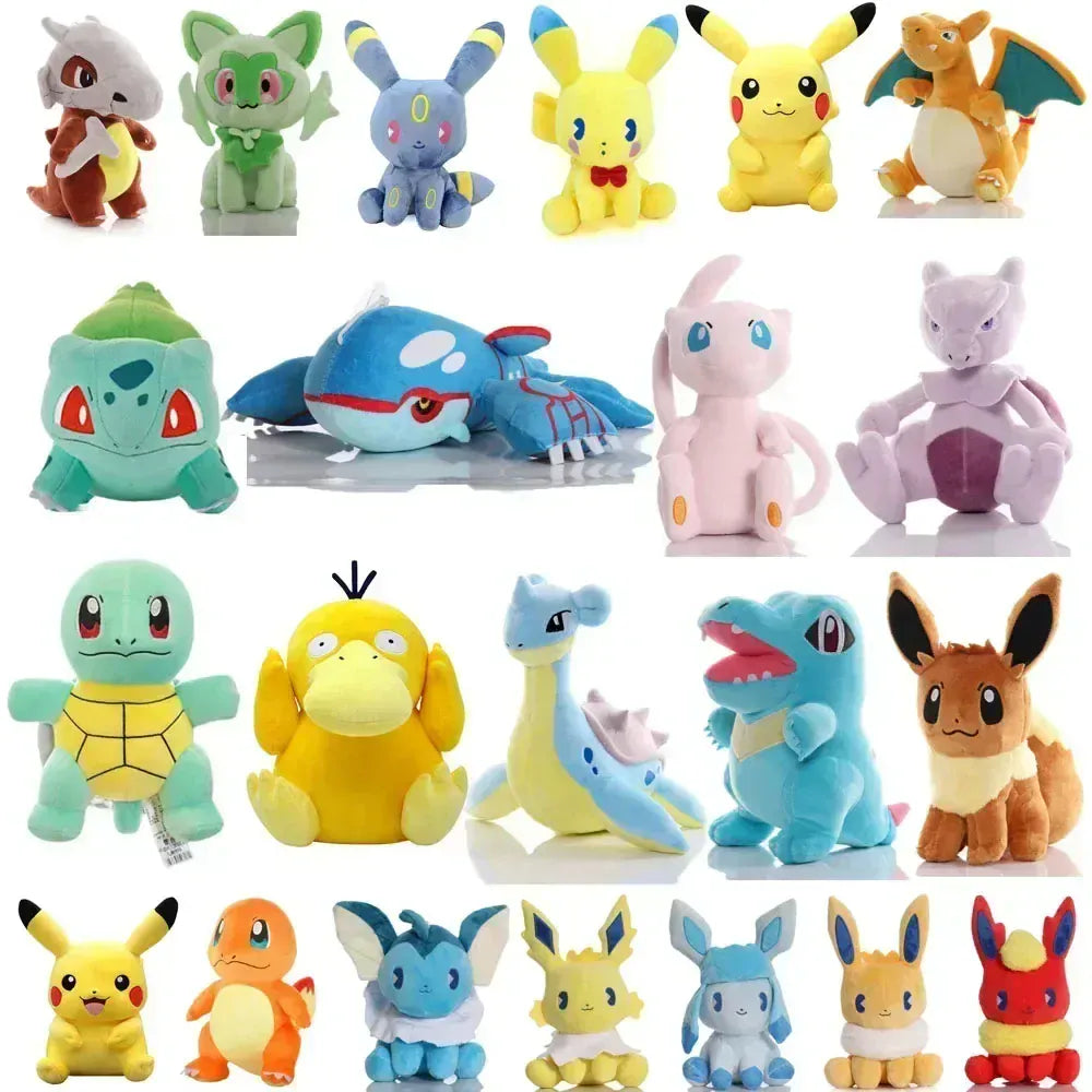 Pokemon Plush Toy High Quality Anime Cartoon Pikachu Leafeon Squirtle Charmander Gengar Mew Stuffed Doll Gift For Kids Children