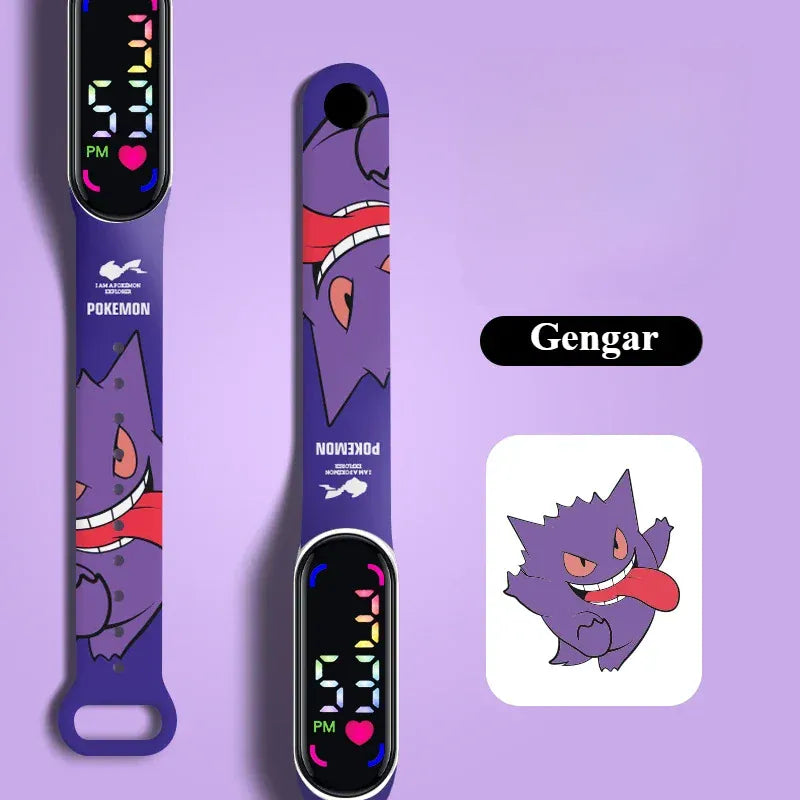 Pokémon LED Digital Watch - Pikachu & Gengar Kids Wristwatch