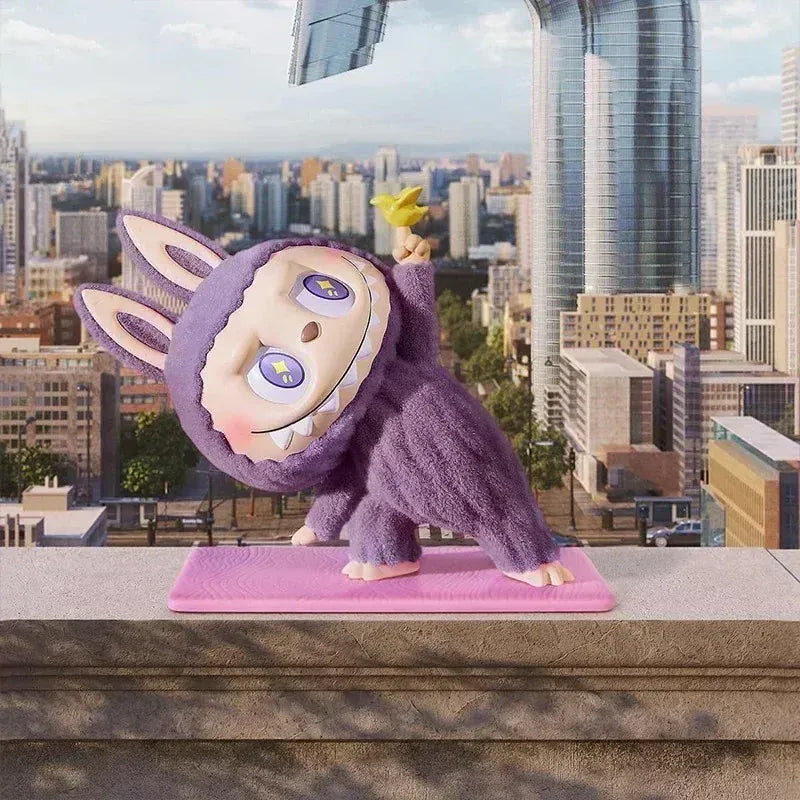 POP MART LABUBU THE MONSTERS Lazy Yoga Series Blind Box Guess Bag Desktop Decoration Cute Model Gift Girl Blind Bag Toys