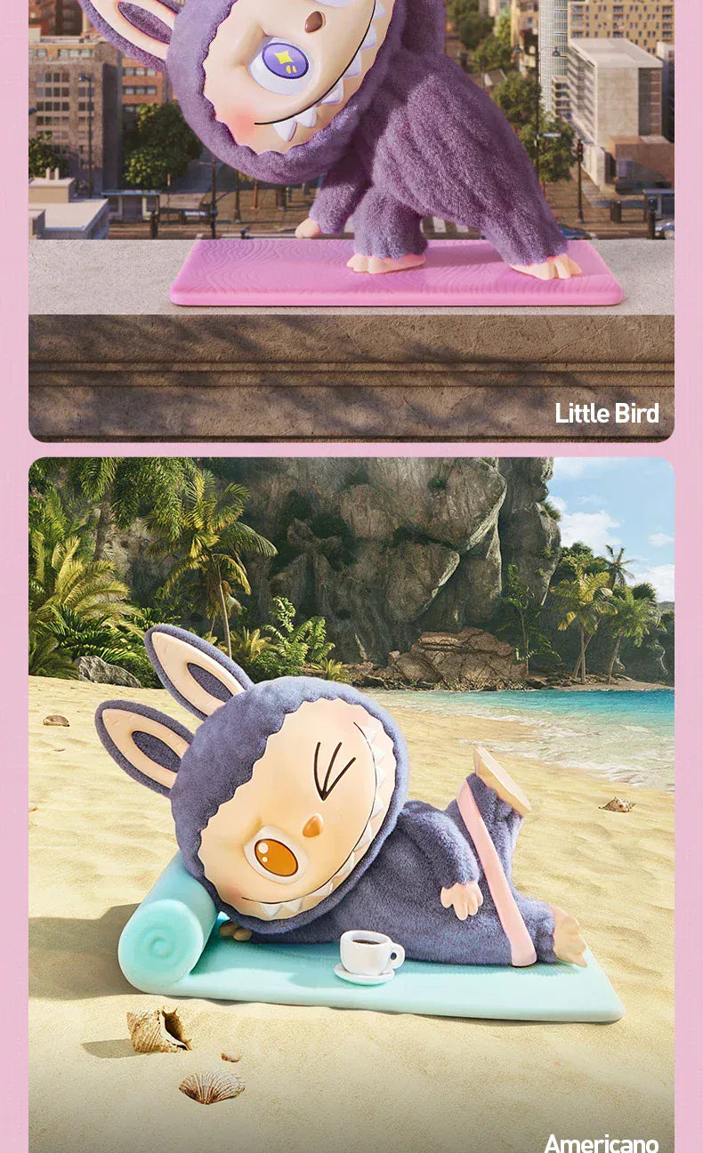 POP MART LABUBU THE MONSTERS Lazy Yoga Series Mystery Box Genuine Blind Box Guess Toys Bag Ornament Figurines Home Decor Desktop