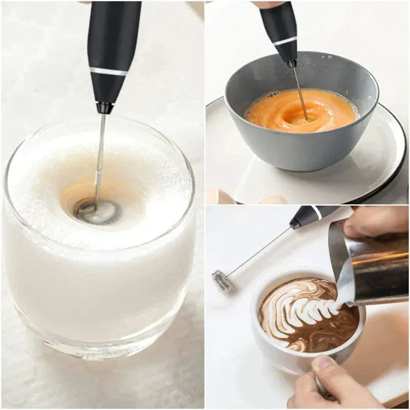 Electric Milk Frother - USB Rechargeable 3-Speed Handheld Frother