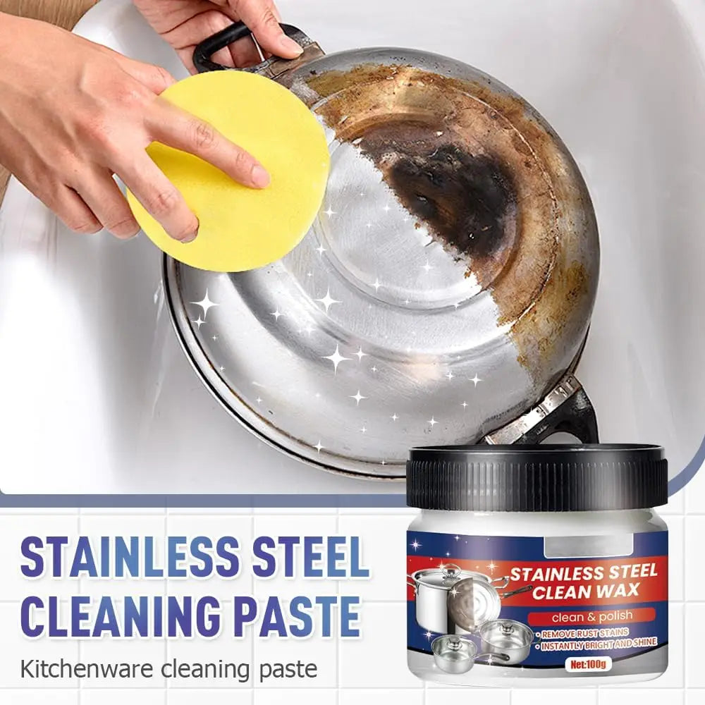 Rust Remover For Kitchen Home Stainless Steel Scratch Remover For Oven Sink Fridge Cookware Cleans Grease Scuffs Restores Shine