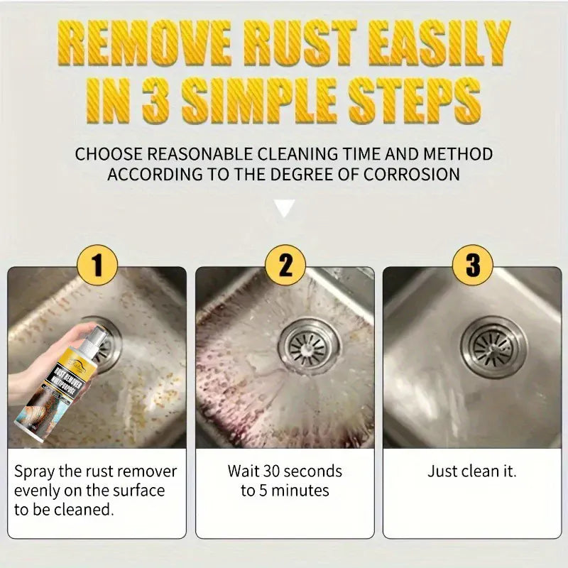 Rust Remover Spray - Effective Metal Surface Protector for Cars, Bicycles & Home Decor - No Electricity Needed, Easy to Use, Dur
