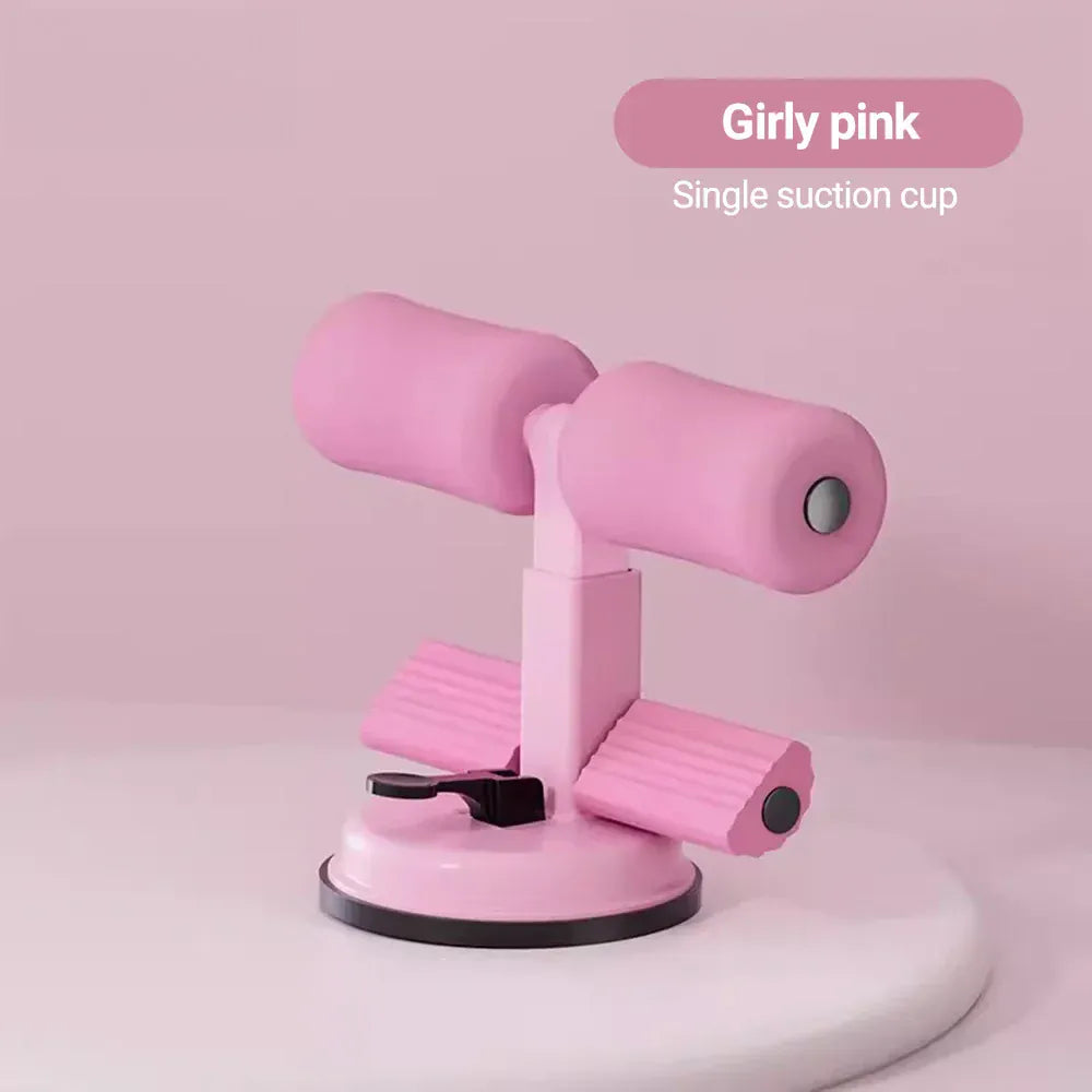 Sit-Up Assistant with Suction Cups - Adjustable Ankle Support Bar