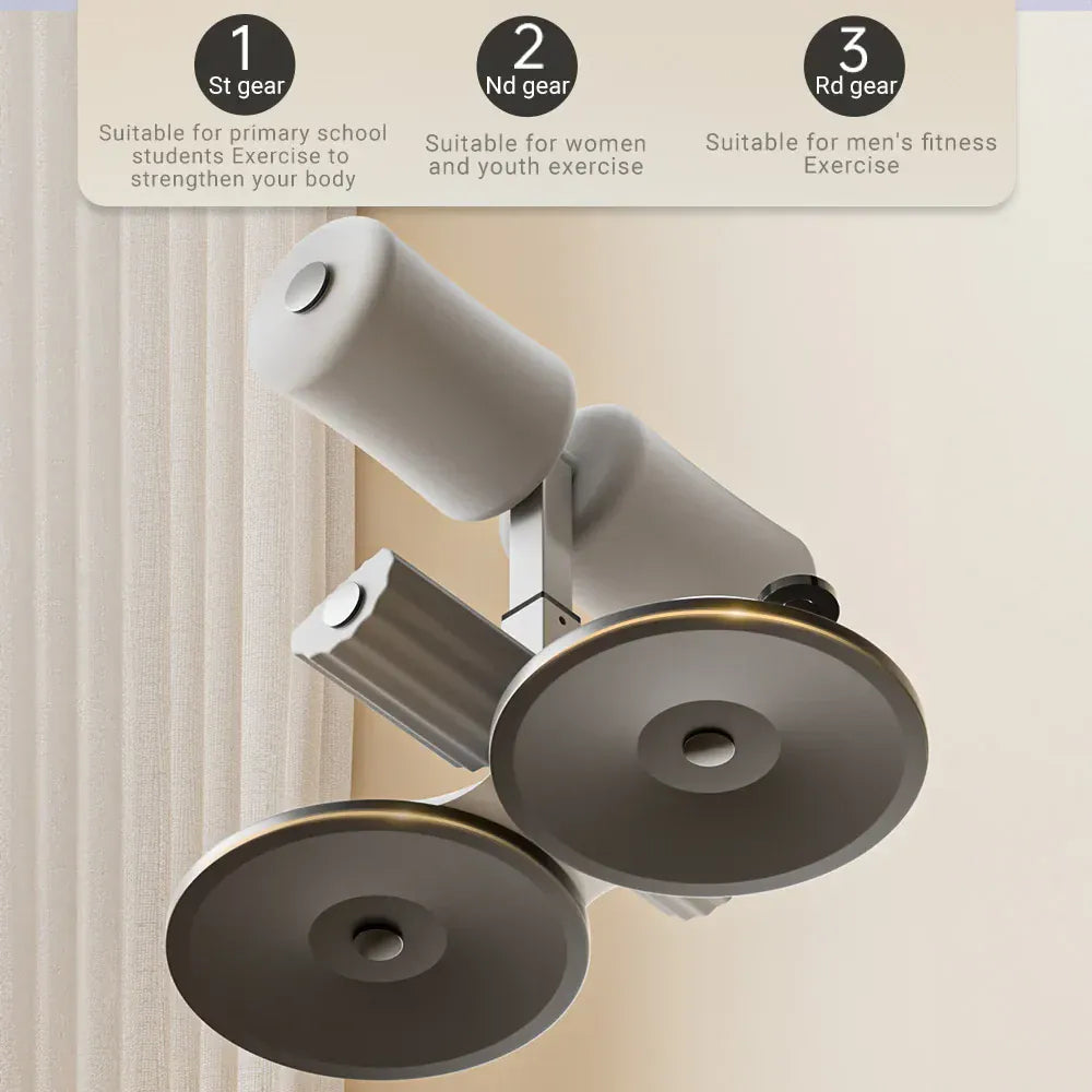 Sit-Up Assistant with Suction Cups - Adjustable Ankle Support Bar