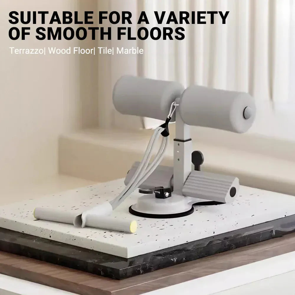 Sit-Up Assistant with Suction Cups - Adjustable Ankle Support Bar